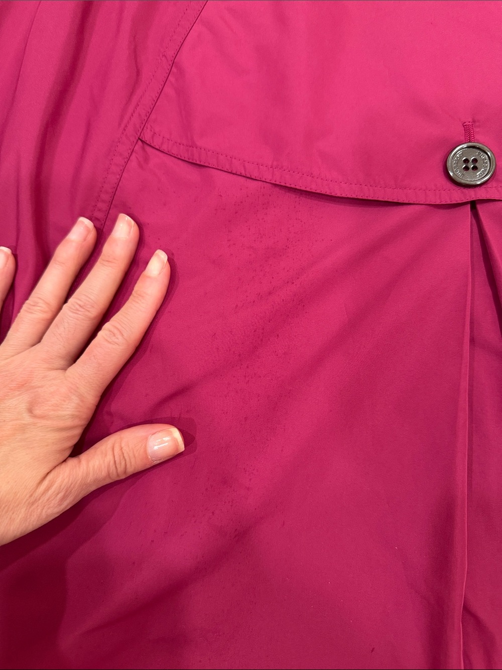 Burberry Rose Magenta Hooded Double-Breasted Rain Cape - Picture 11 of 17